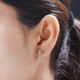Hebei Peridot Hoop Earrings in Platinum Overlay Sterling Silver 1.50 Ct.