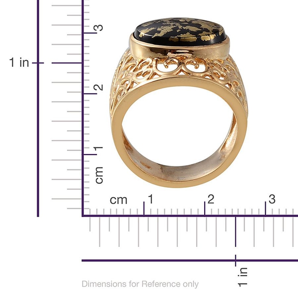 Goldenite (Rnd) Filigree Ring in 14K Gold Overlay Sterling Silver 6.750 Ct.