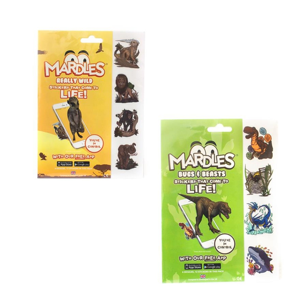 (Option 1) Bugs and Beasts Duo pack Includes 24 Mardles Stickers (12 each of Bugs, Beasts and Really