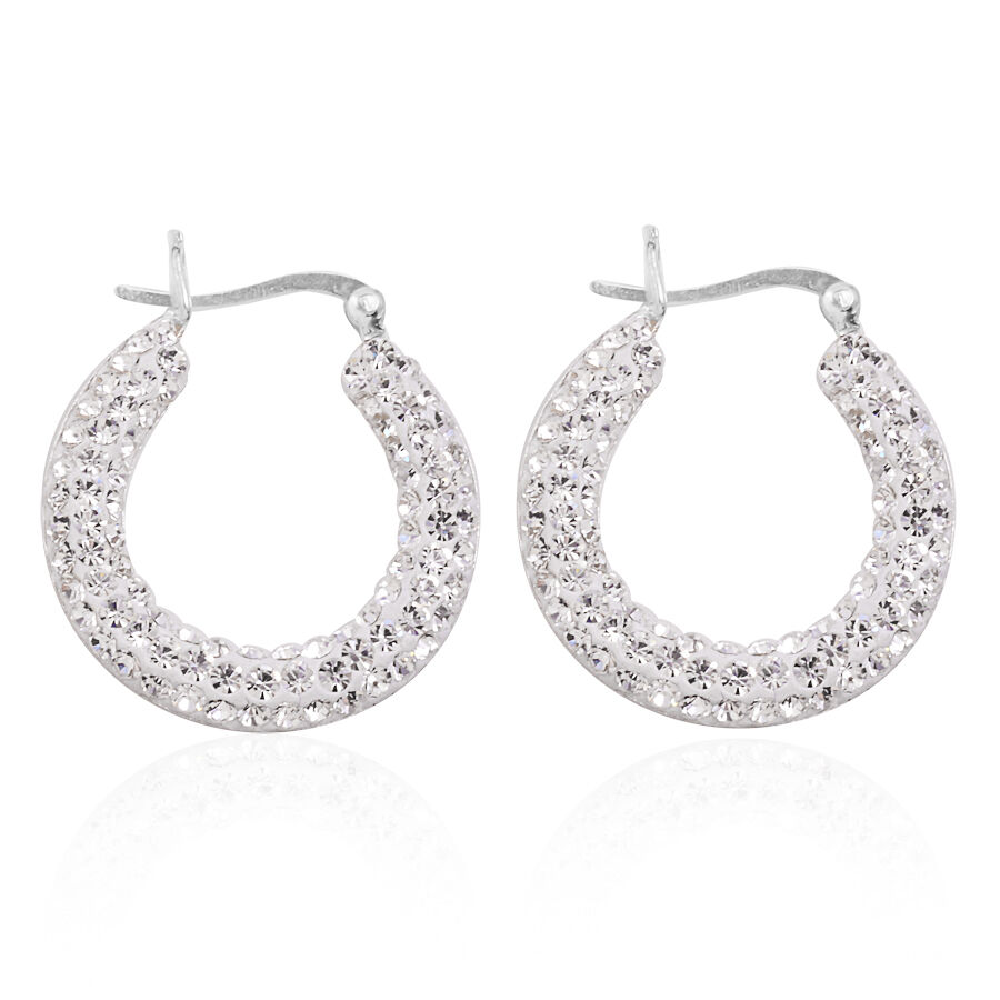 Close Out Deal Sterling Silver Hoop Earrings (With Clasp Back)