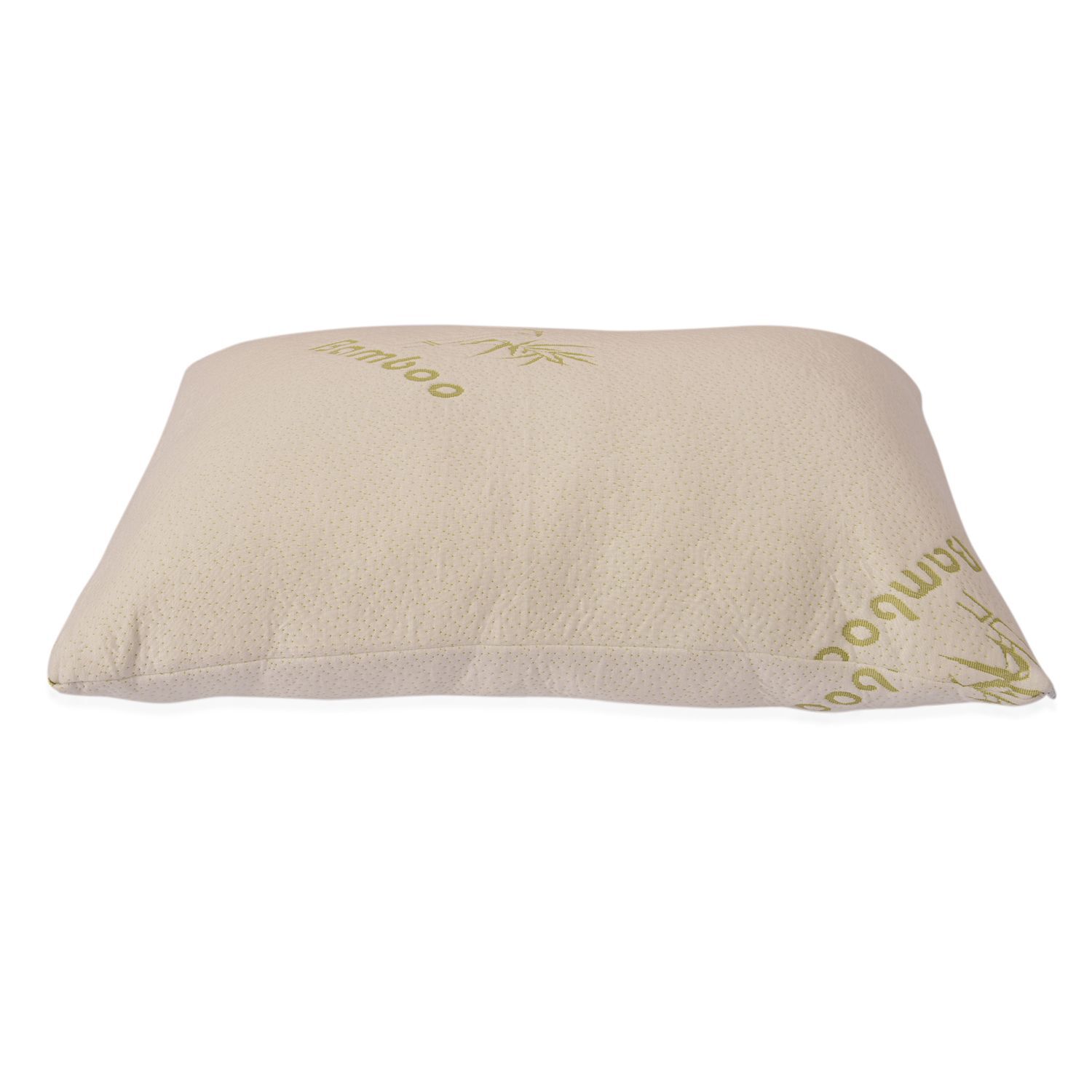 Bamboo Memory Foam Cloud Pillow with Removable Supersoft Cover, Hypoallergenic, Antimicrobial (Size 