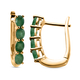 Socoto Emerald Hoop Earrings in 14K Gold Overlay Sterling Silver 1.27 Ct.