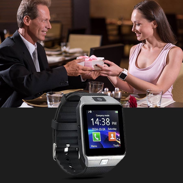 Challenger: Bluetooth Phone Watch with 17cm USB Cable - Black & Silver