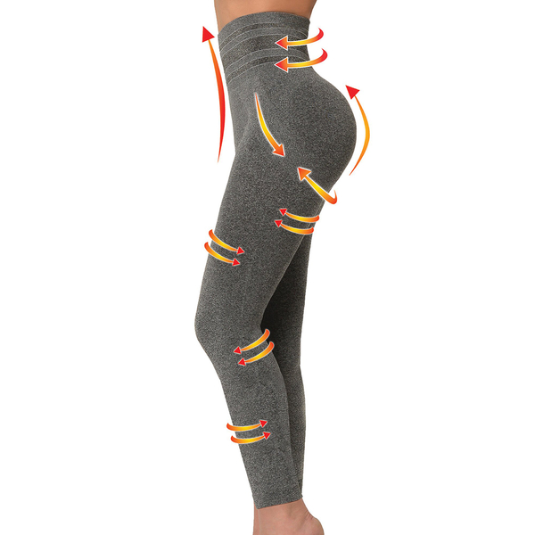 SANKOM SWITZERLAND Premium Yoga Full Leggings - Grey Melange (Size S / M)