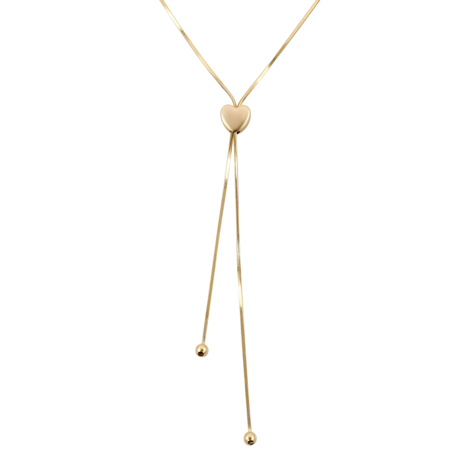 9K Yellow Gold Necklace in Adjustable 