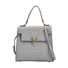 Queens Platinum Jubilee Edition Top Handle Bag (Size 26x24x10 Cm) - Light Grey