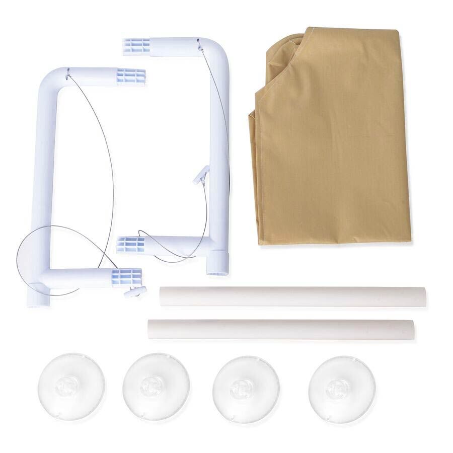 Khaki Colour Window Mounted PET Bed in Stainless Steel (Size 55.8x30.48x3.81 Cm)