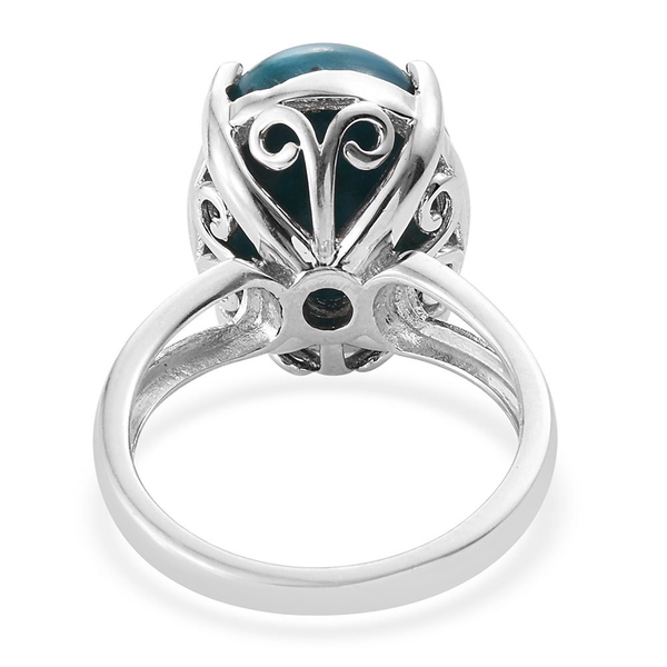 Natural Rare Opalina (Ovl) Solitaire Ring in Platinum Overlay Sterling Silver 7.000 Ct.