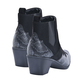 LA MAREY Snake Print Ankle Boots with Side Zipper (Size 3) - Black & Grey