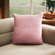 TJC Faux Fur Cushion Cover (Size 45 Cm) - Pink