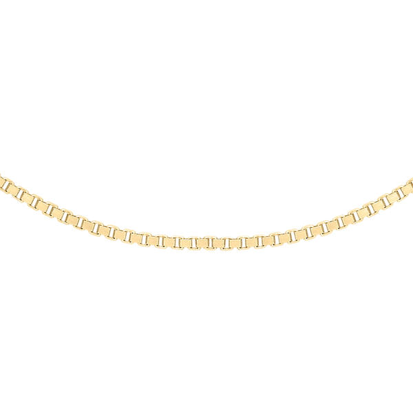 One Time Deal- 9K Yellow Gold Venetian Box Chain (Size 24)