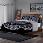 Deluxe Range- Microflannel Mandala Printed Comforter in King Size with Sherpa Lining with 2 Sherpa P