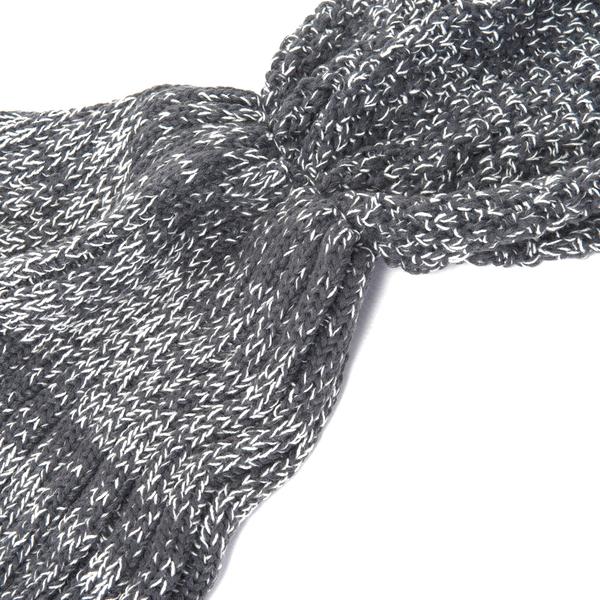 Grey Colour Mermaid Tail Blanket (Size 148x46 Cm)