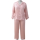 Mulberry Silk Pyjama Long Sleeves with Embroidery in Powder Pink Colour