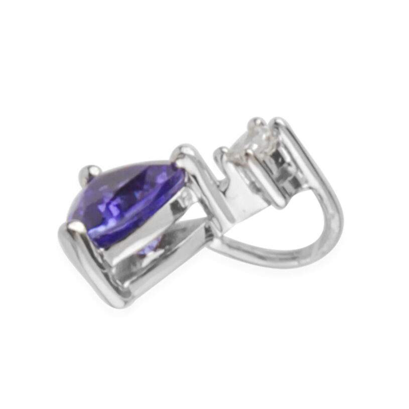 RHAPSODY 950 Platinum AAAA Tanzanite (Trl), Diamond (VS/E-F) Pendant 0.910 Ct.