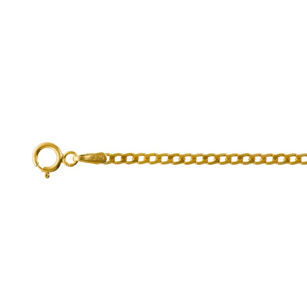 Close Out Deal 9K Y Gold Flat Curb Chain Necklace (Size 24), Gold wt 17.90 Gms.