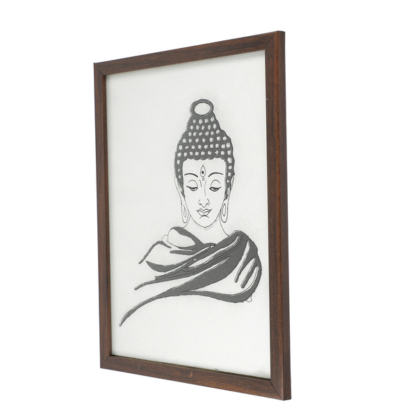 Shungite Handcrafted Buddha Painting (25x33 Cm)