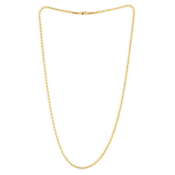 Hatton Garden Close Out Deal-  22K Yellow Gold Rope Necklace (Size - 18) with Lobster Clasp, Gold Wt 4.30 Gms