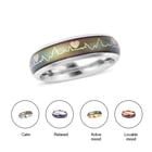 New Concept Mood Band Ring (Size N) Heartbeats Design in Silver Tone