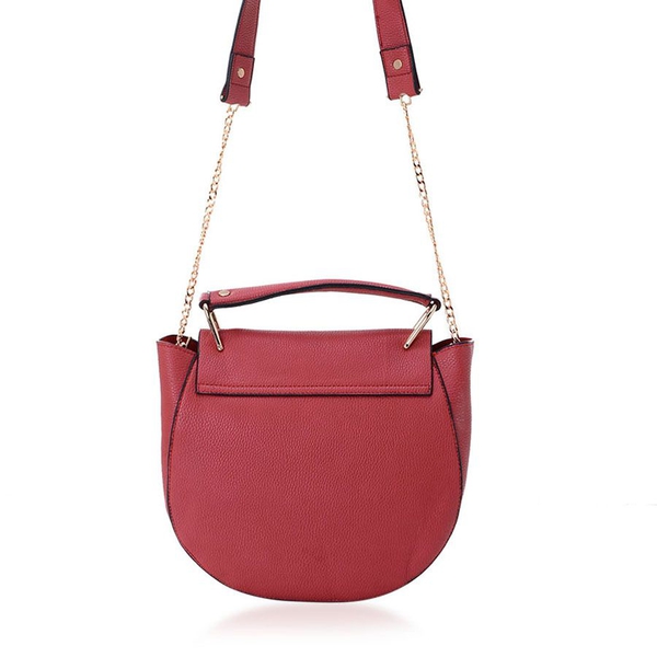 Red Colour Crossbody Bag (Size 36x23x8 Cm)