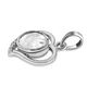 Artisan Crafted Polki Diamond and White Diamond Pendant in Platinum Overlay Sterling Silver 0.31 Ct.