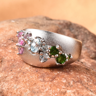 RACHEL GALLEY Sandblast Collection  - Madagascar Pink Sapphire, Chrome Diopside and Cambodian Blue Z