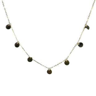 Station Necklace in 9K Gold 18 Inch