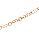 NY Designer Close Out - 14K Gold Overlay Sterling Silver Figaro Necklace (Size - 22) With Lobster Clasp, Silver Wt. 8.28 Gms