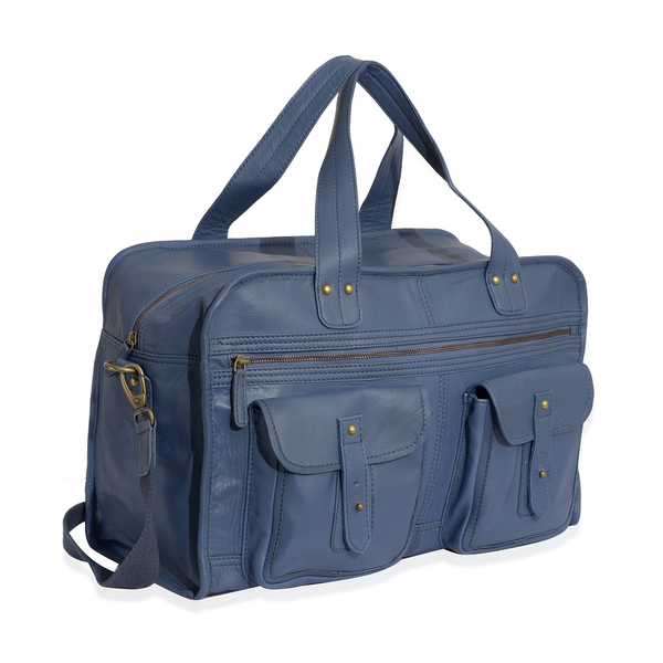 Boston Genuine Leather Weekend Travel Bag with Removable Shoulder Strap  (Size 50x30x19 Cm)
