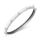 Freshwater Pearl Enamelled Bangle (Size 7.5) in Stainless Steel