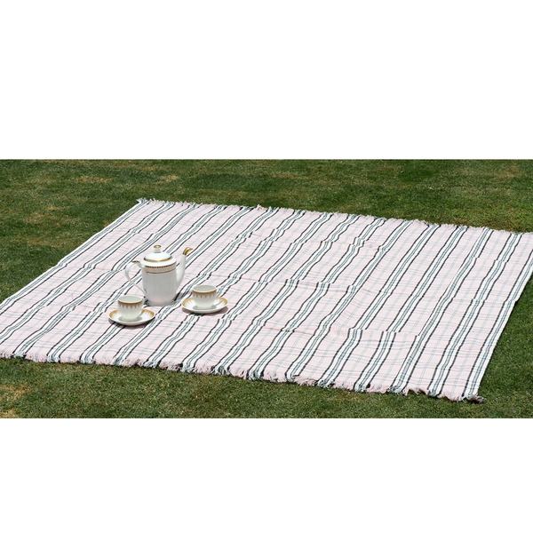 100% Cotton Bedspread-Sofa Protector Pink, Grey and Multi Colour Tartan Check (Size 240x150 Cm)