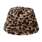 Leopard Pattern Faux Fur Hat (Size 35x25cm) - Camel