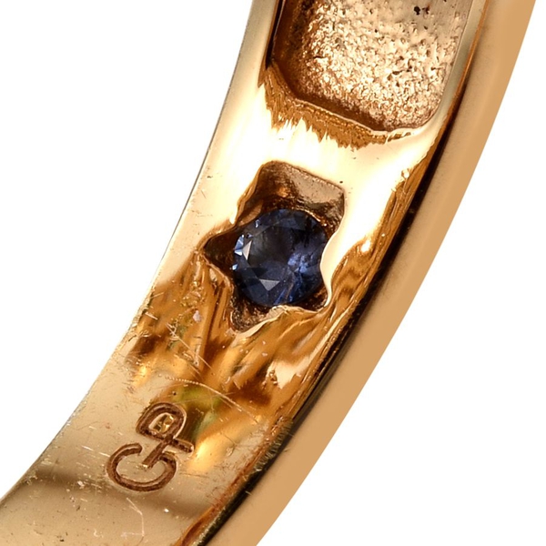 GP Ethiopian Welo Opal (Rnd 0.50 Ct), Natural Cambodian Zircon, Kanchanaburi Blue Sapphire, Ruby, Kagem Zambian Emerald and Tanzanite Ring in 14K Gold Overlay Sterling Silver 2.750 Ct.