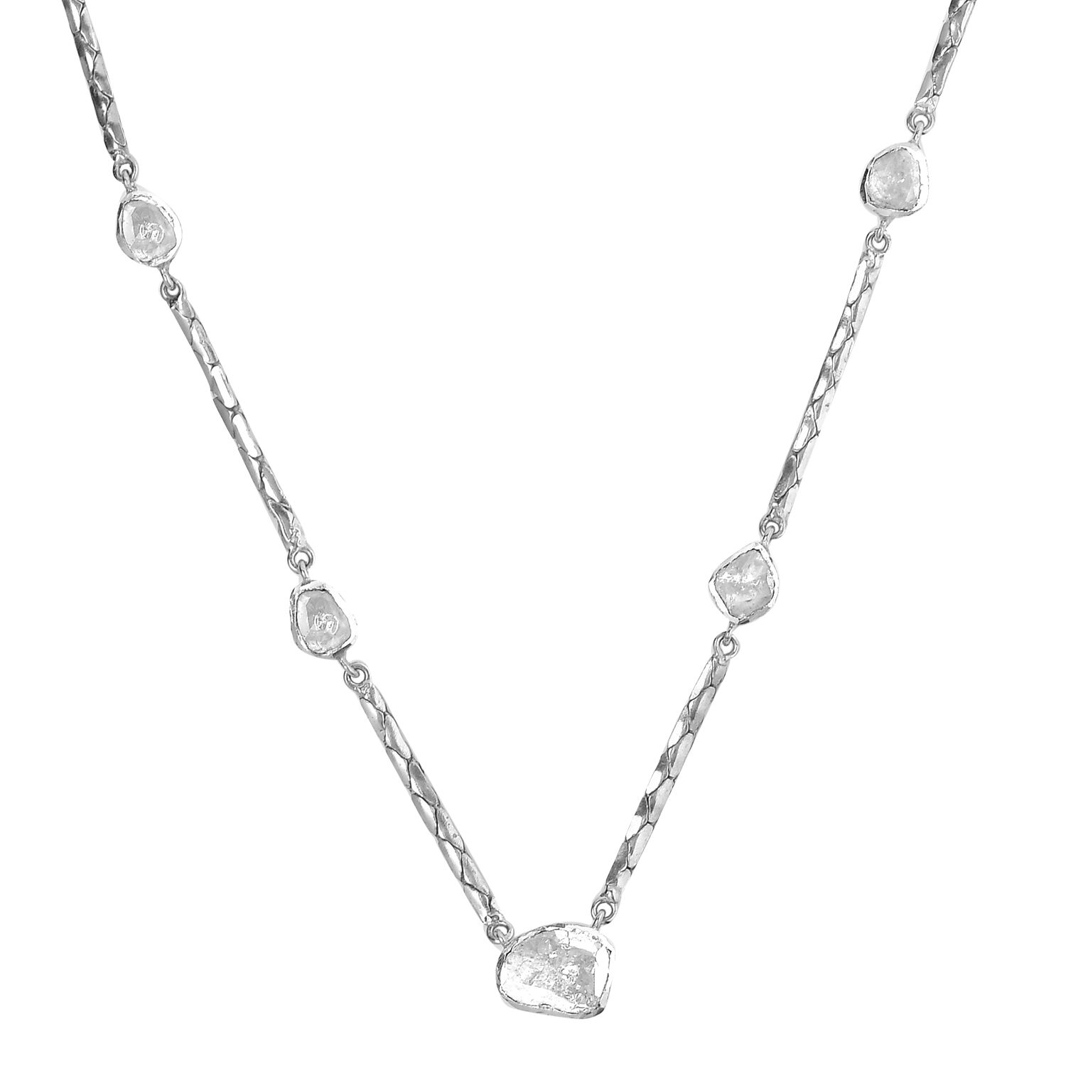 2 Extender 18 Sterling Silver Cushion Cut Pendant Necklace