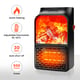 Portable Electric Flame Space Heater with Remote Control (Size 18x12x11Cm)