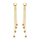 NY Close Out Deal - Yellow Gold Overlay Sterling Silver Dangling Earrings (with Push Back)
