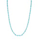 Arizona Sleeping Beauty Turquoise and Natural Cambodian Zircon Necklace (Size - 20) in Platinum Over