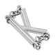 Platinum Overlay Sterling Silver Initial K Charm
