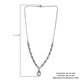 Ratanakiri Blue Zircon Necklace (Size 18) in Platinum Overlay Sterling Silver 9.59 Ct, Silver wt. 13.36 Gms