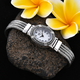 Royal Bali Collection - EON 1962 Swiss Movement Boi Ploi Black Spinel Studded Water Resistant Tulang Naga Bracelet Watch (Size 7.5) in Sterling Silver 1.23 Ct, Silver wt 33.07 Gms