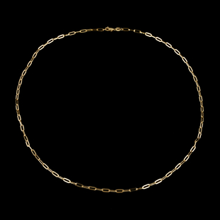 Hatton Garden Close Out - Italian Made- 9K Yellow Gold Paper Clip Necklace (Size 20), Gold Wt 3.09 G