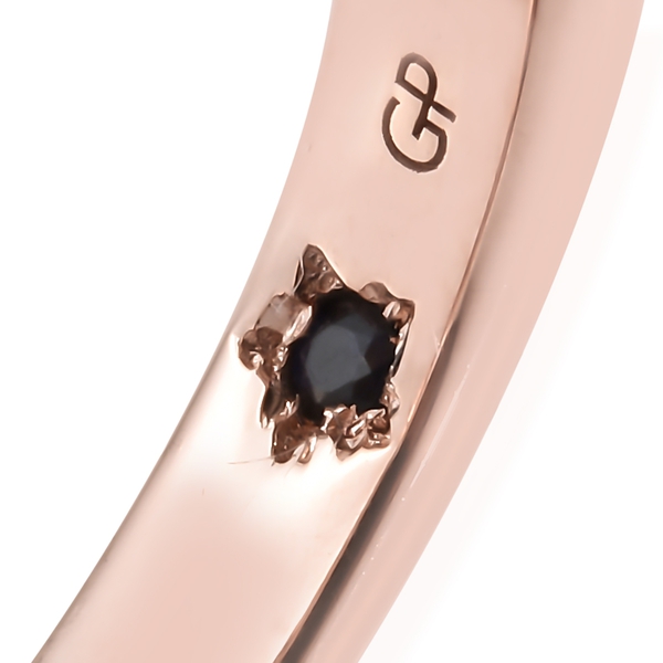 GP Rose Quartz (Oct), Rhodolite Garnet, Amethyst and Kanchanaburi Blue Sapphire Ring in Rose Gold Overlay Sterling Silver 16.500 Ct.
