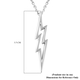 LucyQ Thunder Collection - Rhodium Overlay Sterling Silver Thunderbolt Pendant with Chain
