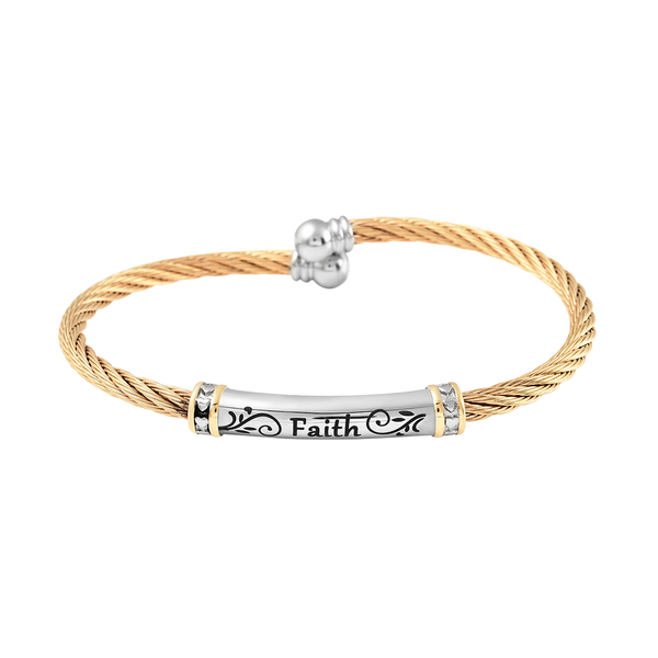One Time Close Out Deal- Bangle (Size 7.5) in Yellow Gold Tone