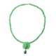 Green Jade and Multi Gemstone Beaded Necklace in Rhodium Plated Silver 18 Inch