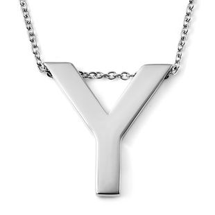 Initial Y Necklace (Size - 20) in Stainless Steel