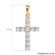 9K Yellow Gold Moissanite Cross Pendant