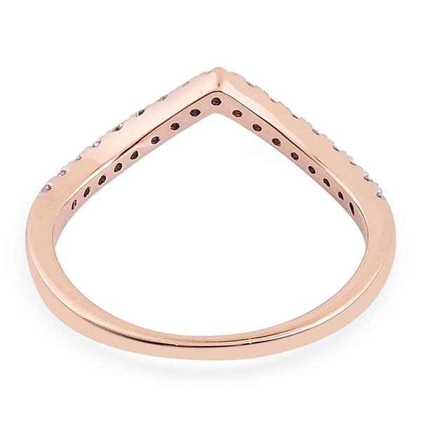 ILIANA 18K Rose Gold IGI Certified Diamond (Rnd) (SI G-H) Wishbone Ring 0.250 Ct.