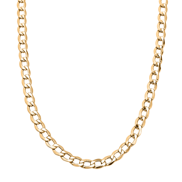 Hatton Garden Close Out Deal- 9K Yellow Gold Curb Necklace (Size - 24) With Lobster Clasp, Gold Wt. 6.80 Gms