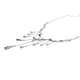 LucyQ Rhodium Overlay Sterling Silver Adjustable Drip Necklace (Size 16-20), Silver wt. 20.09 Gms